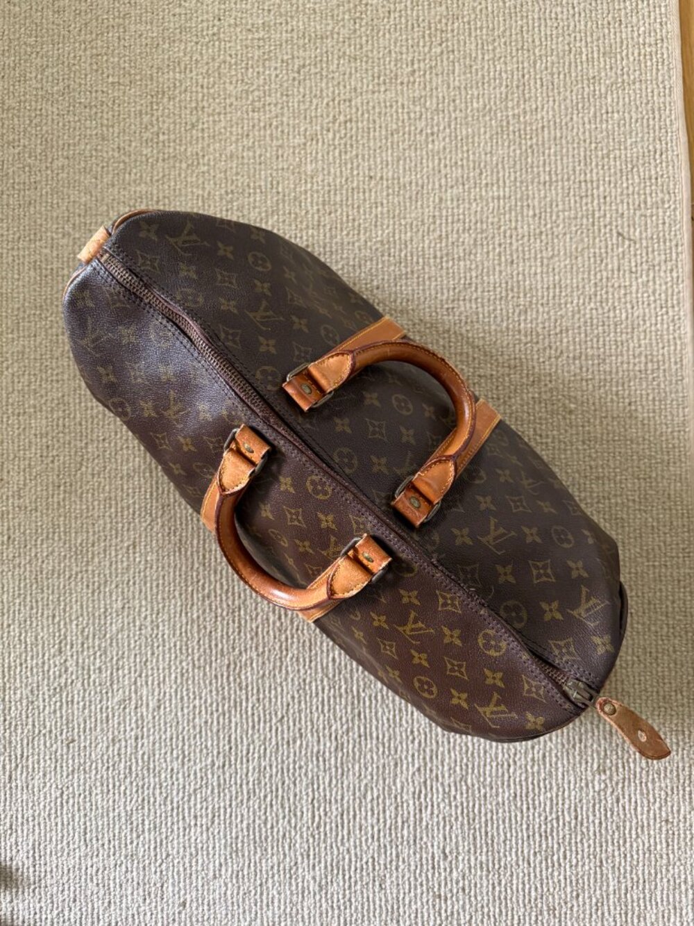 LOUIS VUITTON Keepall 45 Monogram Travel Satchel Duffel Bag Vintage - Picture 7 of 13